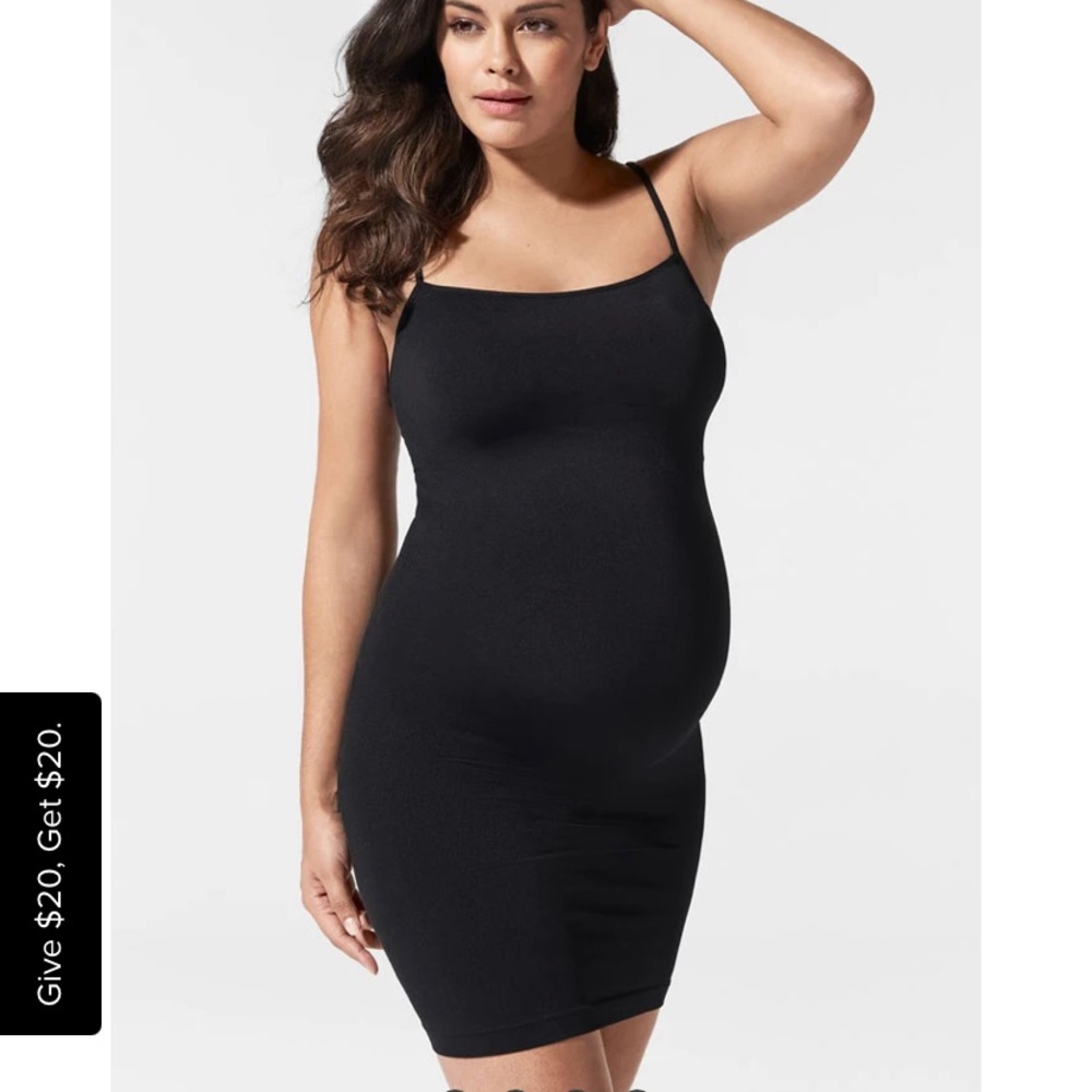 Blanqi Body Maternity Cooling Cami Slip Dress S/M Black